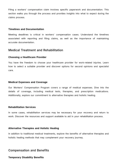 Free Workers' Compensation Program Handbook HR Template to Edit Online