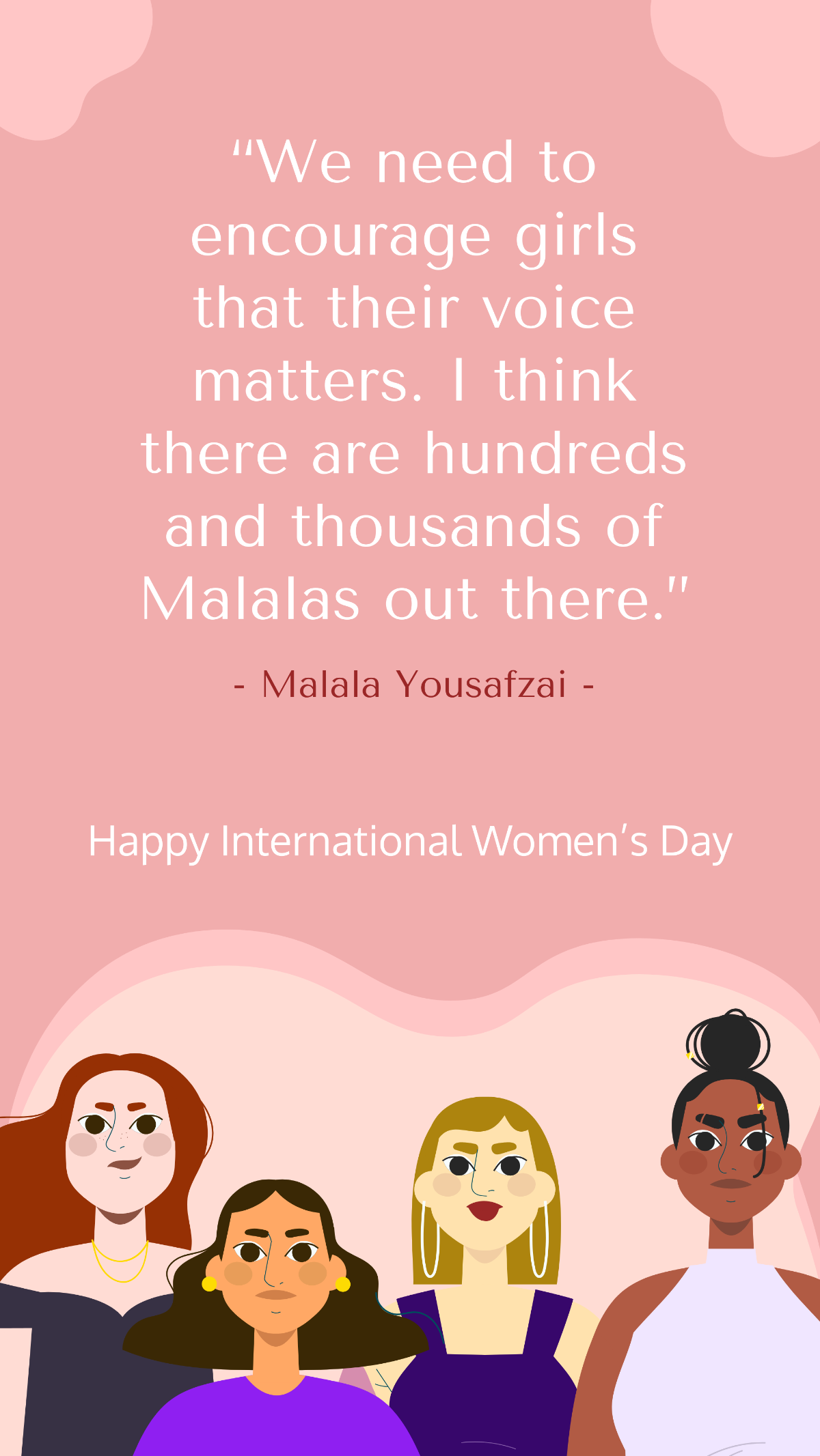 International Women's Day Inspirational Quotes Template
