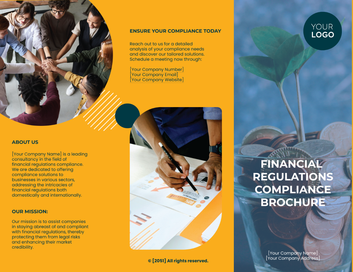 Financial Regulations Compliance Brochure Template