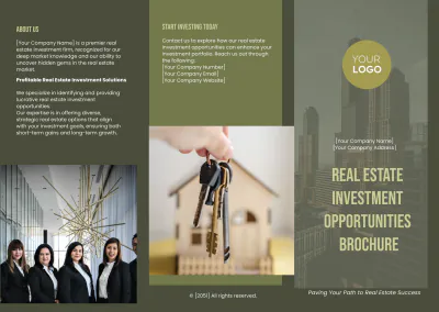 Free Real Estate Investment Opportunities Pamphlet Template to Edit Online
