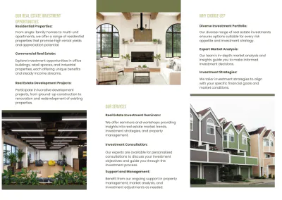 Free Real Estate Investment Opportunities Pamphlet Template to Edit Online