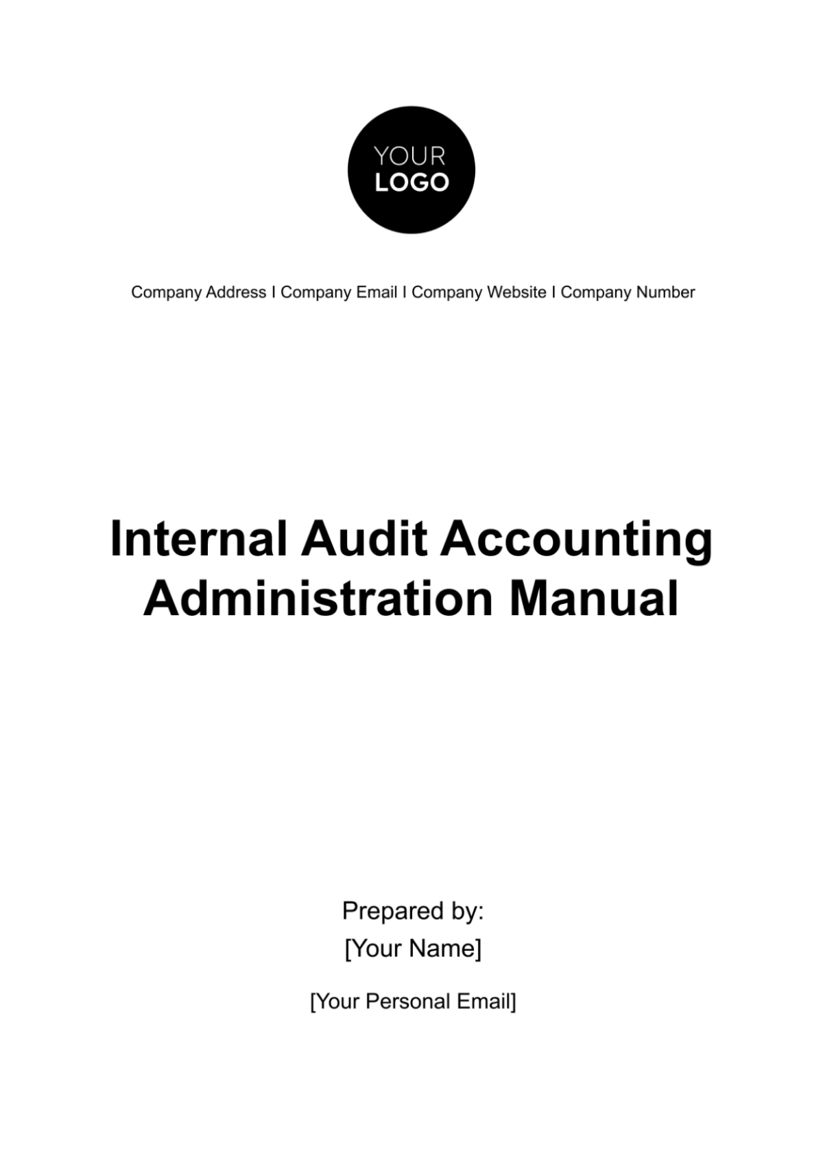 Internal Audit Accounting Administration Manual Template