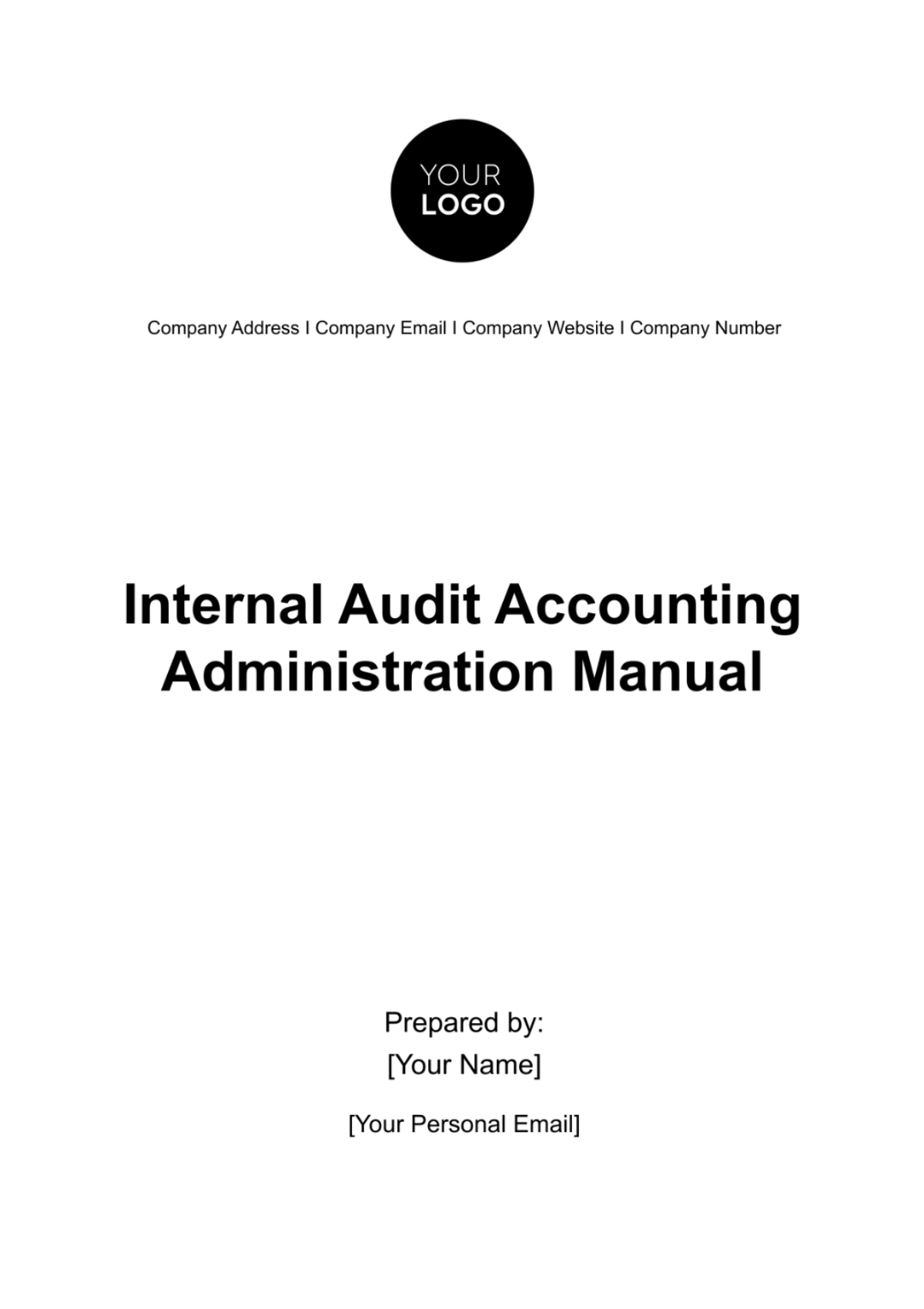 Internal Audit Accounting Administration Manual Template - Edit Online & Download