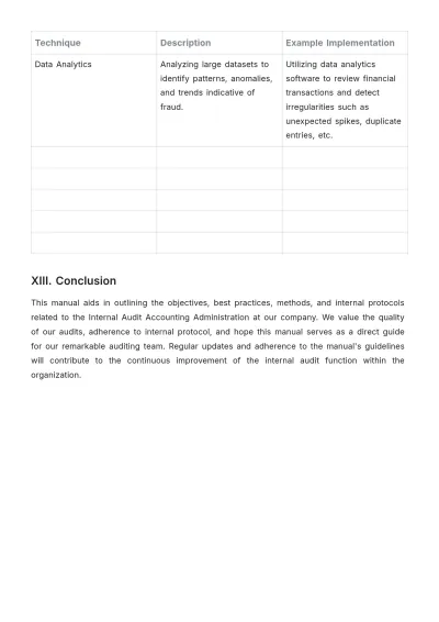 Free Internal Audit Accounting Administration Manual Template to Edit Online