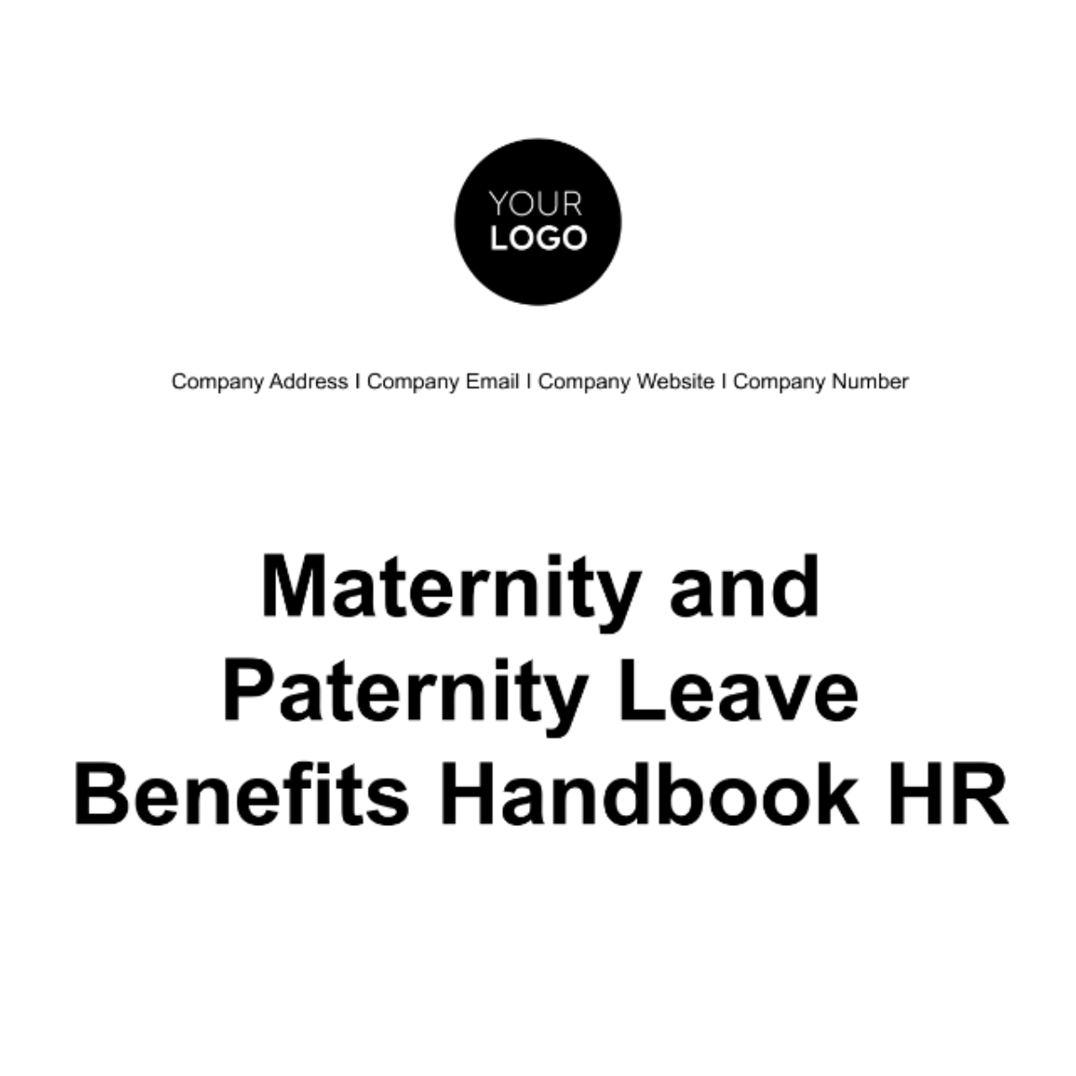 Maternity and Paternity Leave Benefits Handbook HR Template