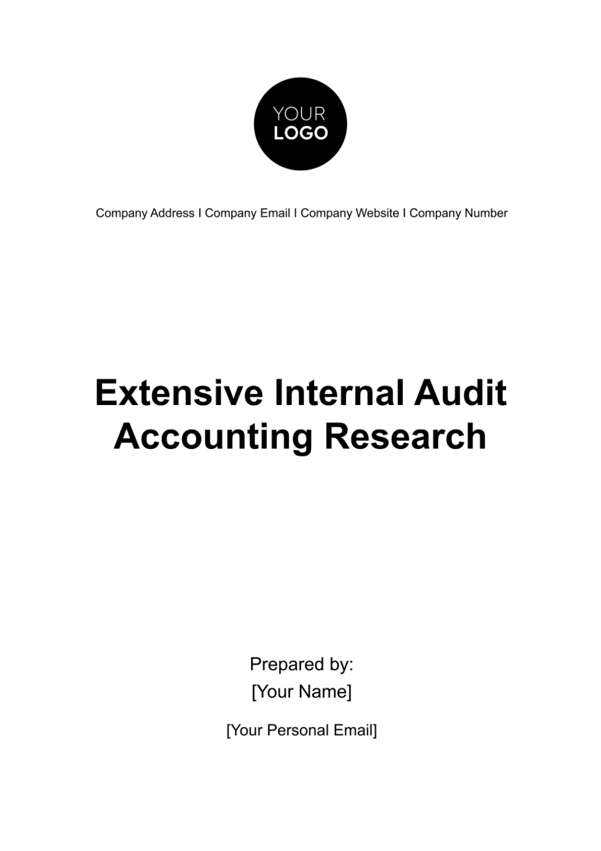 Free Extensive Internal Audit Accounting Research Template
