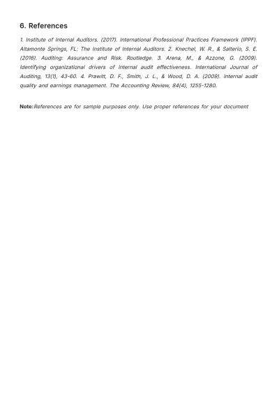 Free Extensive Internal Audit Accounting Research Template to Edit Online