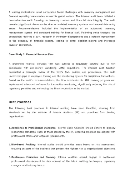 Free Extensive Internal Audit Accounting Research Template to Edit Online