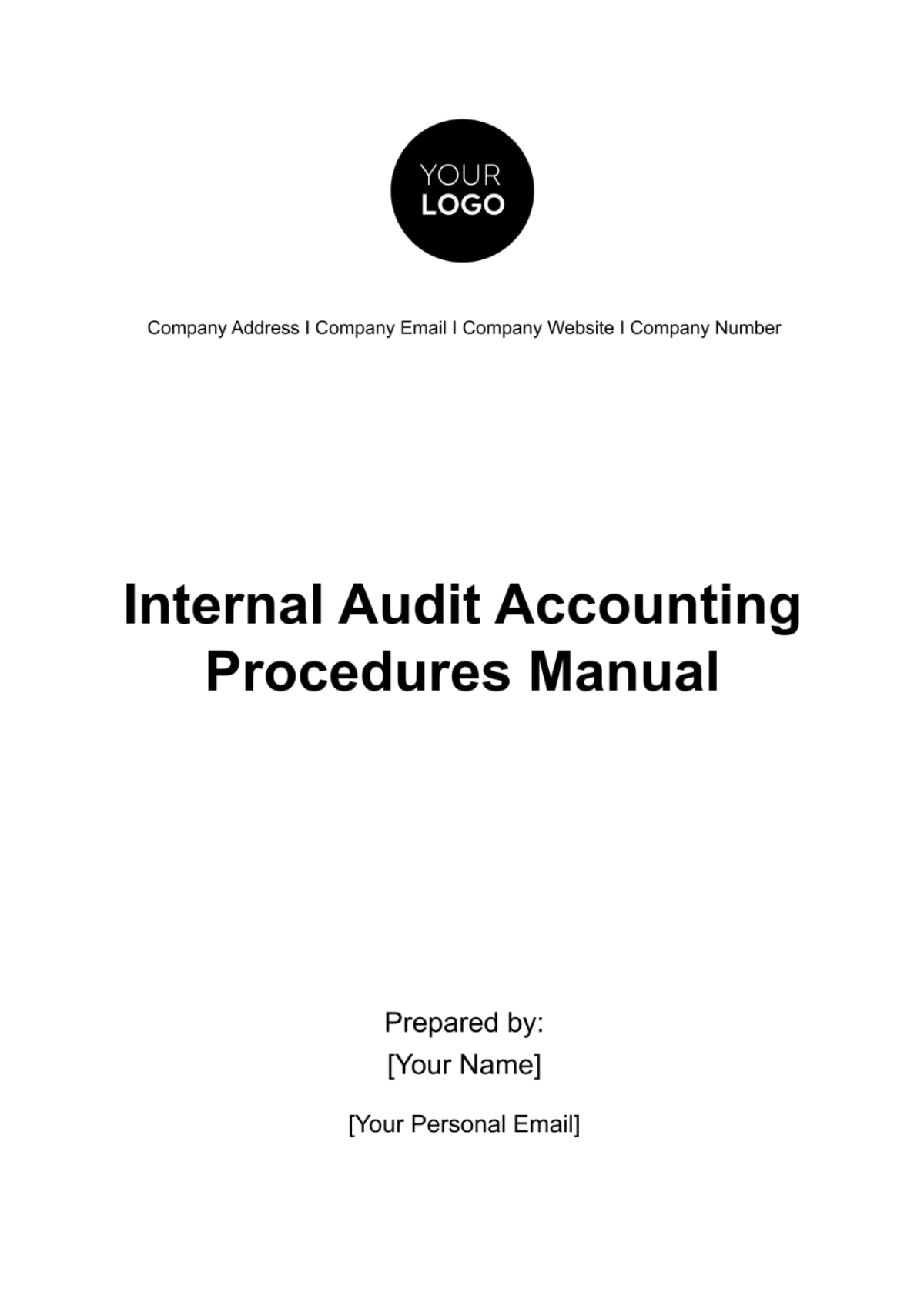 Internal Audit Accounting Procedures Manual Template - Edit Online & Download