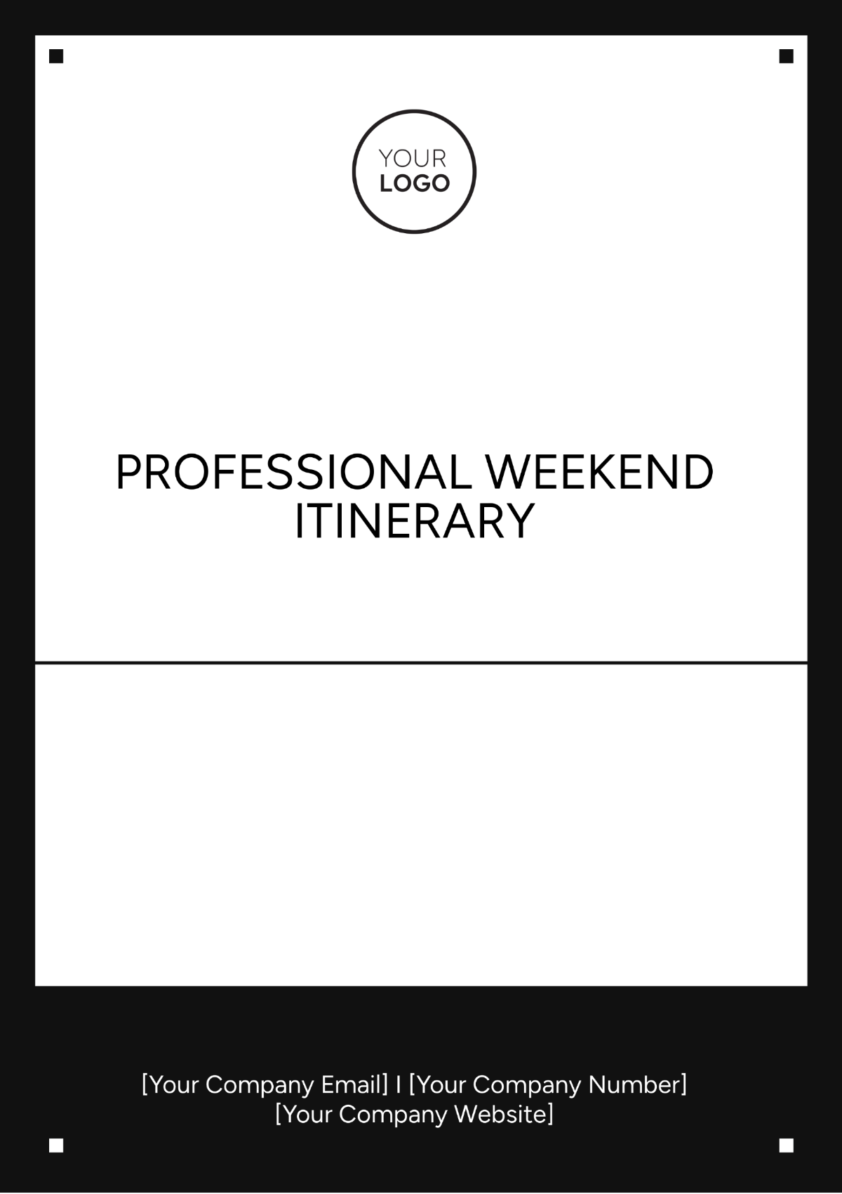 Professional Weekend Itinerary Template - Edit Online & Download