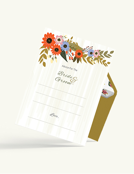 Free Small Flower Wedding Advice Card Template to Edit Online Free Small Flower Wedding Advice Card Template to Edit Online