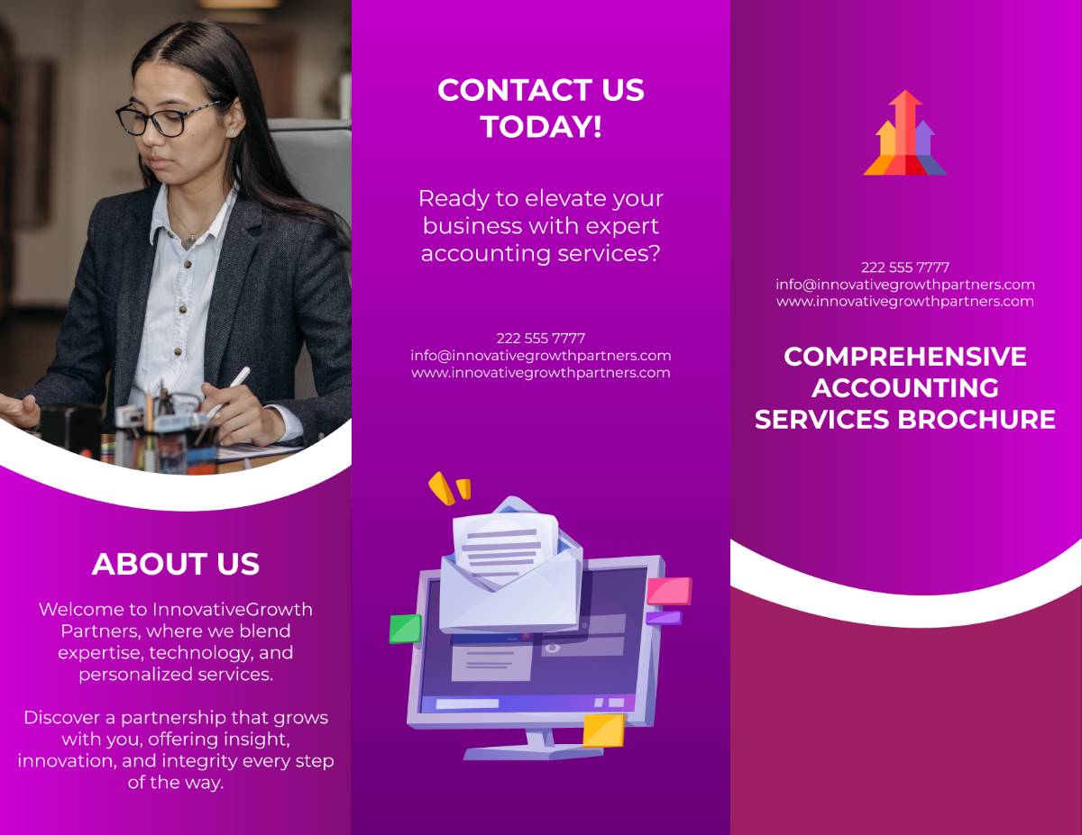 Comprehensive Accounting Services Brochure Template - Edit Online & Download