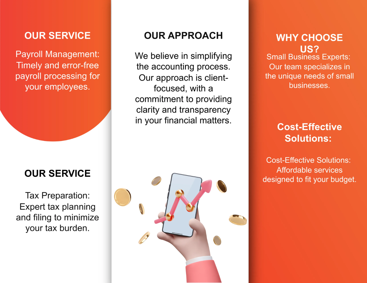 Free Small Business Accounting Essentials Brochure Template to Edit Online