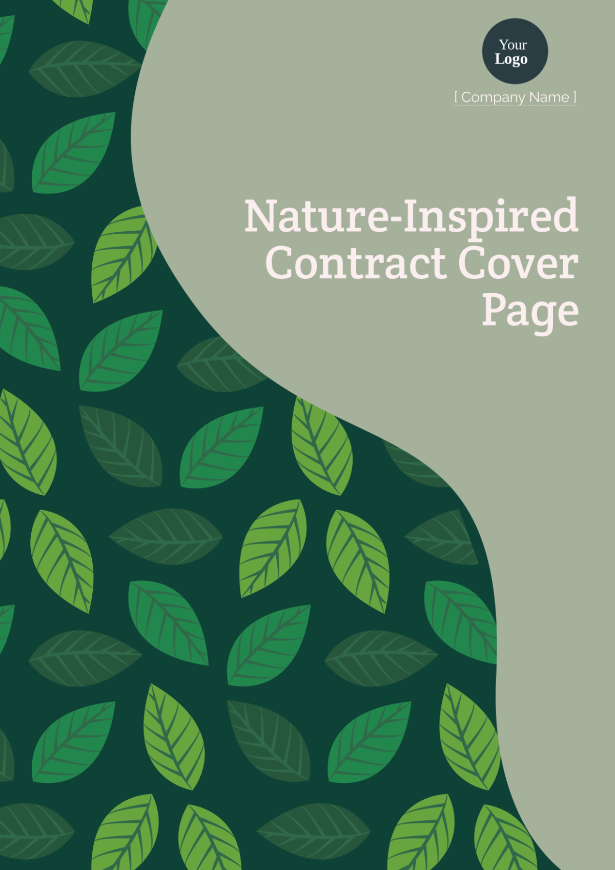 Nature-Inspired Contract Cover Page Template