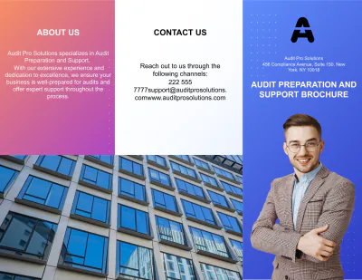 Free Audit Preparation and Support Brochure Template to Edit Online