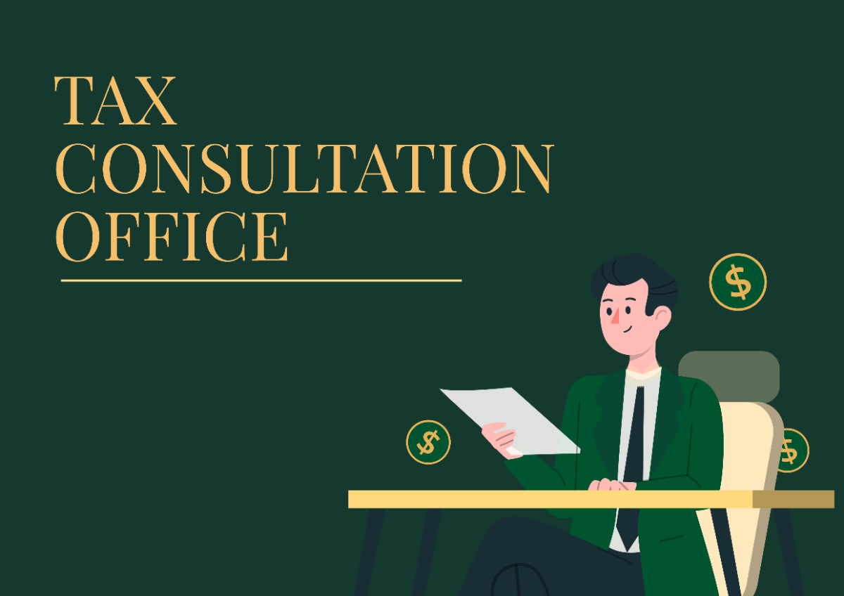 Tax Consultation Office Signage Template