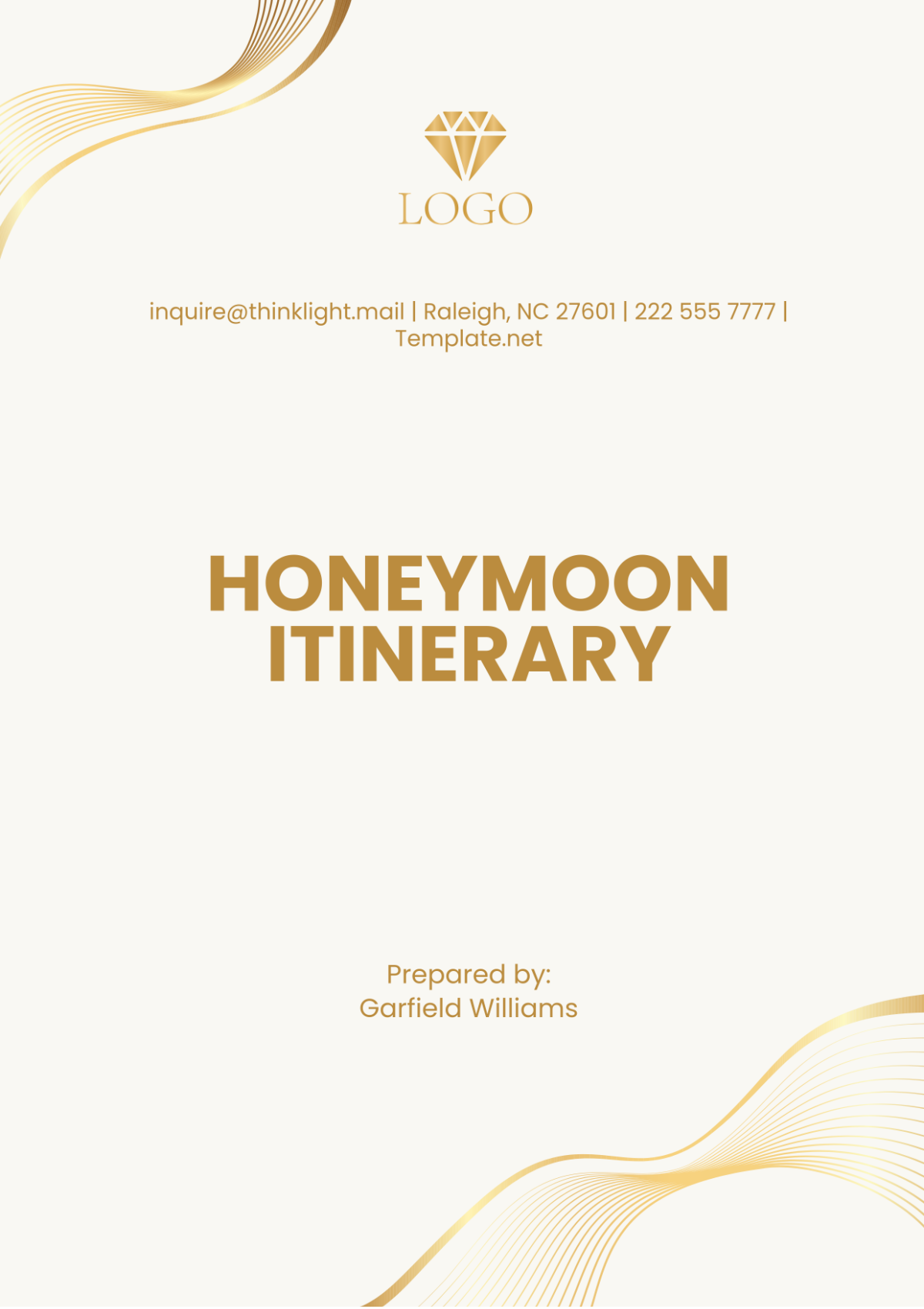 Honeymoon Itinerary Template - Edit Online & Download