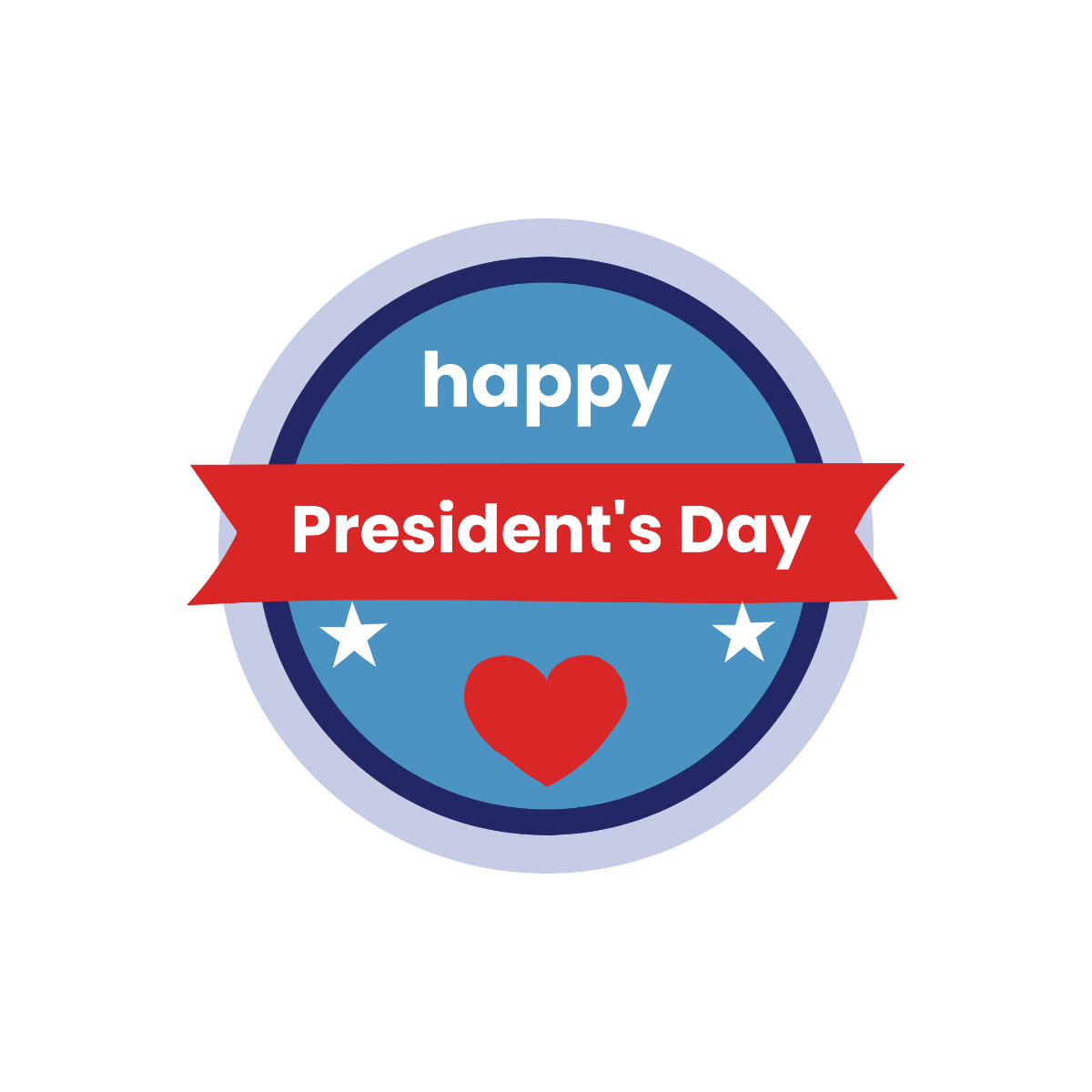 President's Day Sticker Template