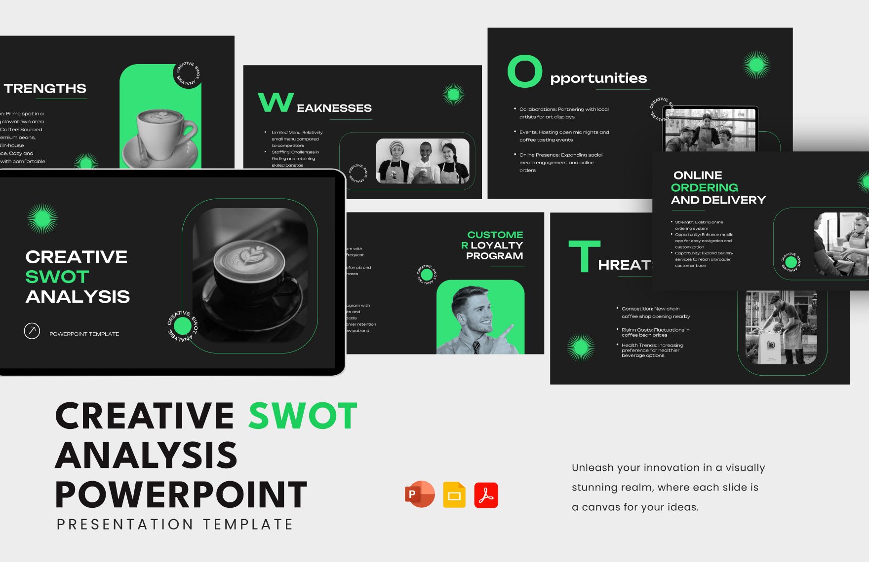 Free Creative SWOT Analysis PowerPoint Template in PDF, PowerPoint, Google Slides