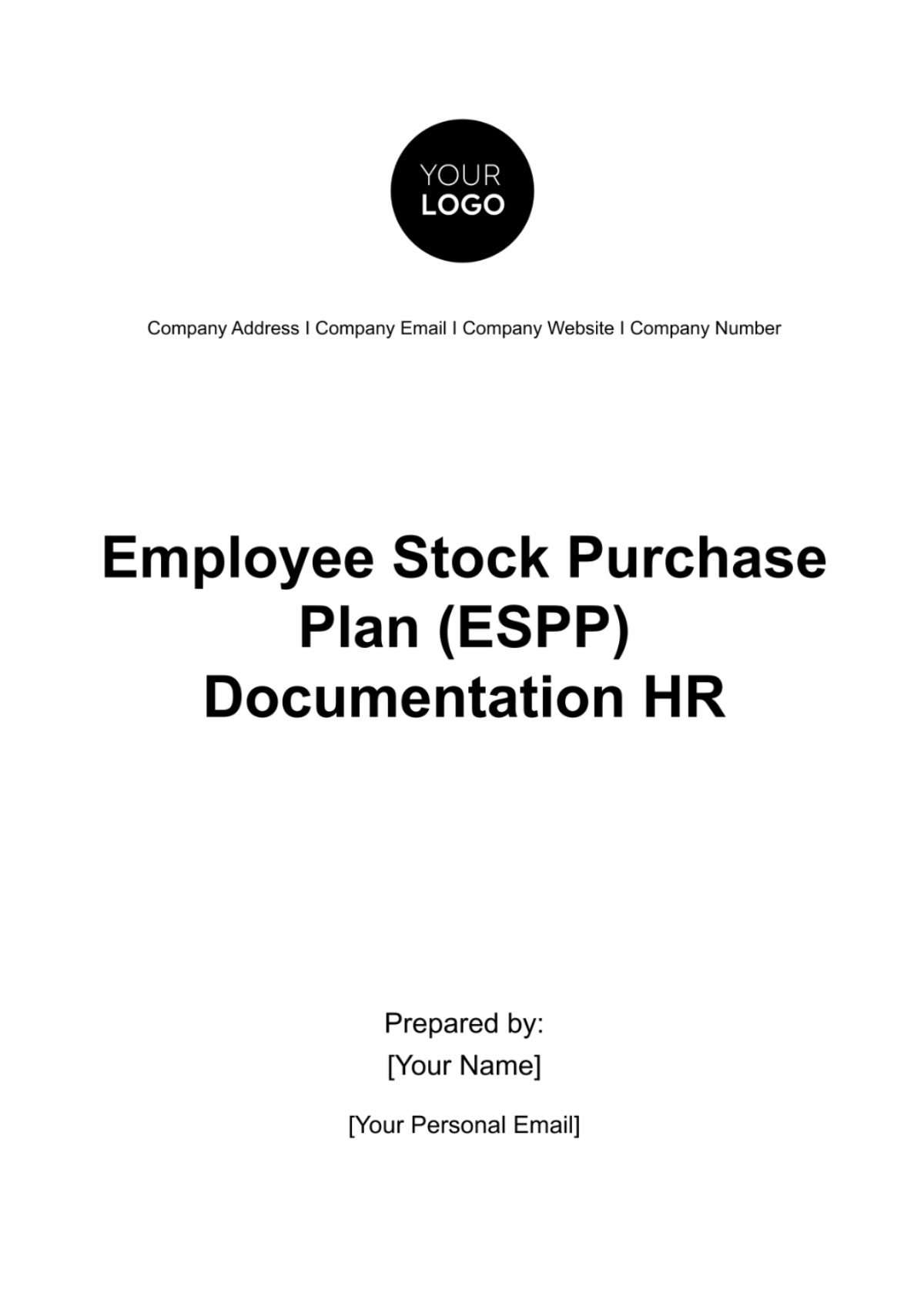 Free Employee Stock Purchase Plan (ESPP) Documentation HR Template