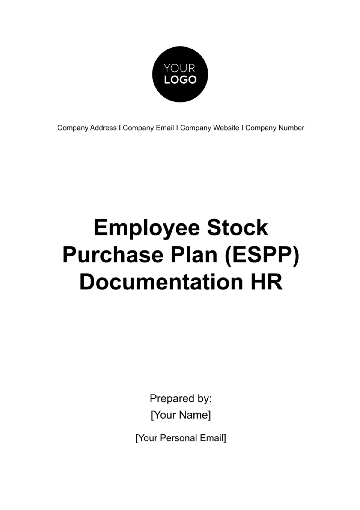 Employee Stock Purchase Plan (ESPP) Documentation HR Template - Edit Online & Download