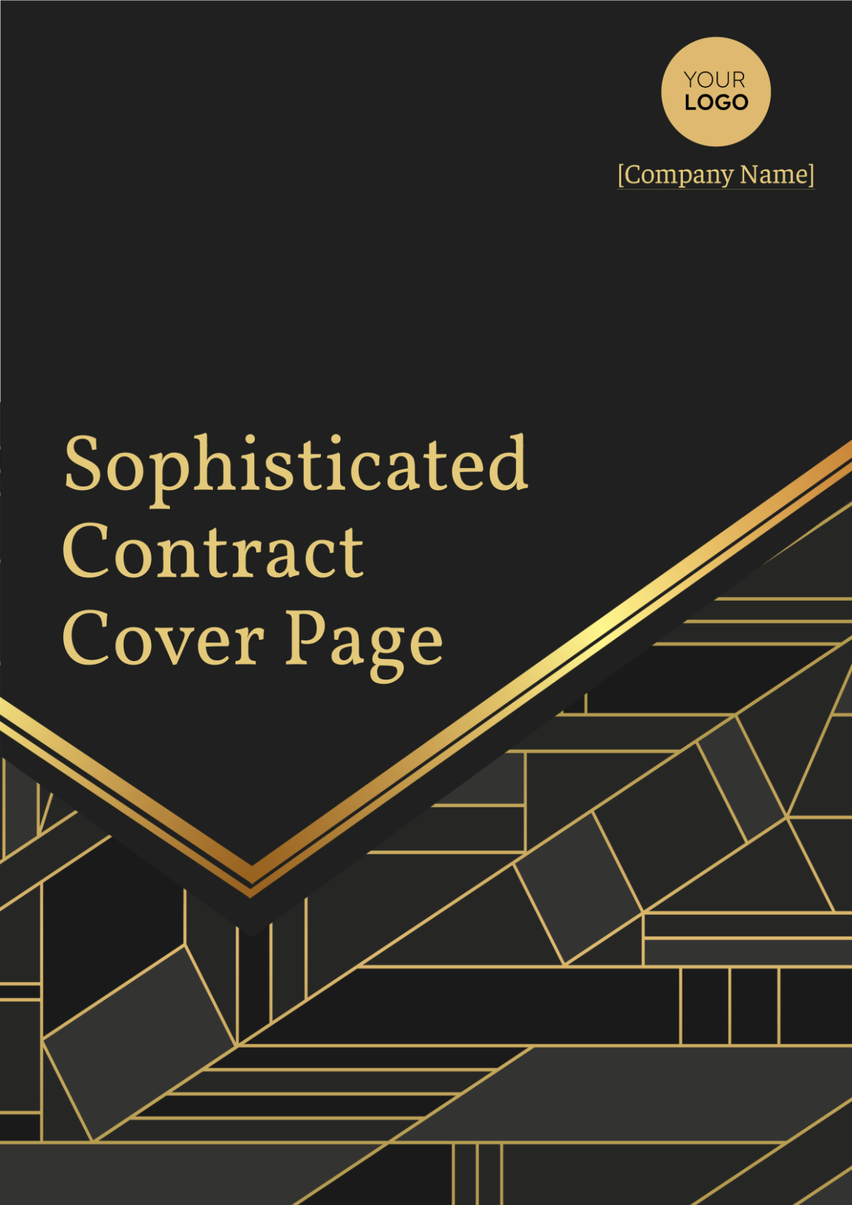 Sophisticated Contract Cover Page Template