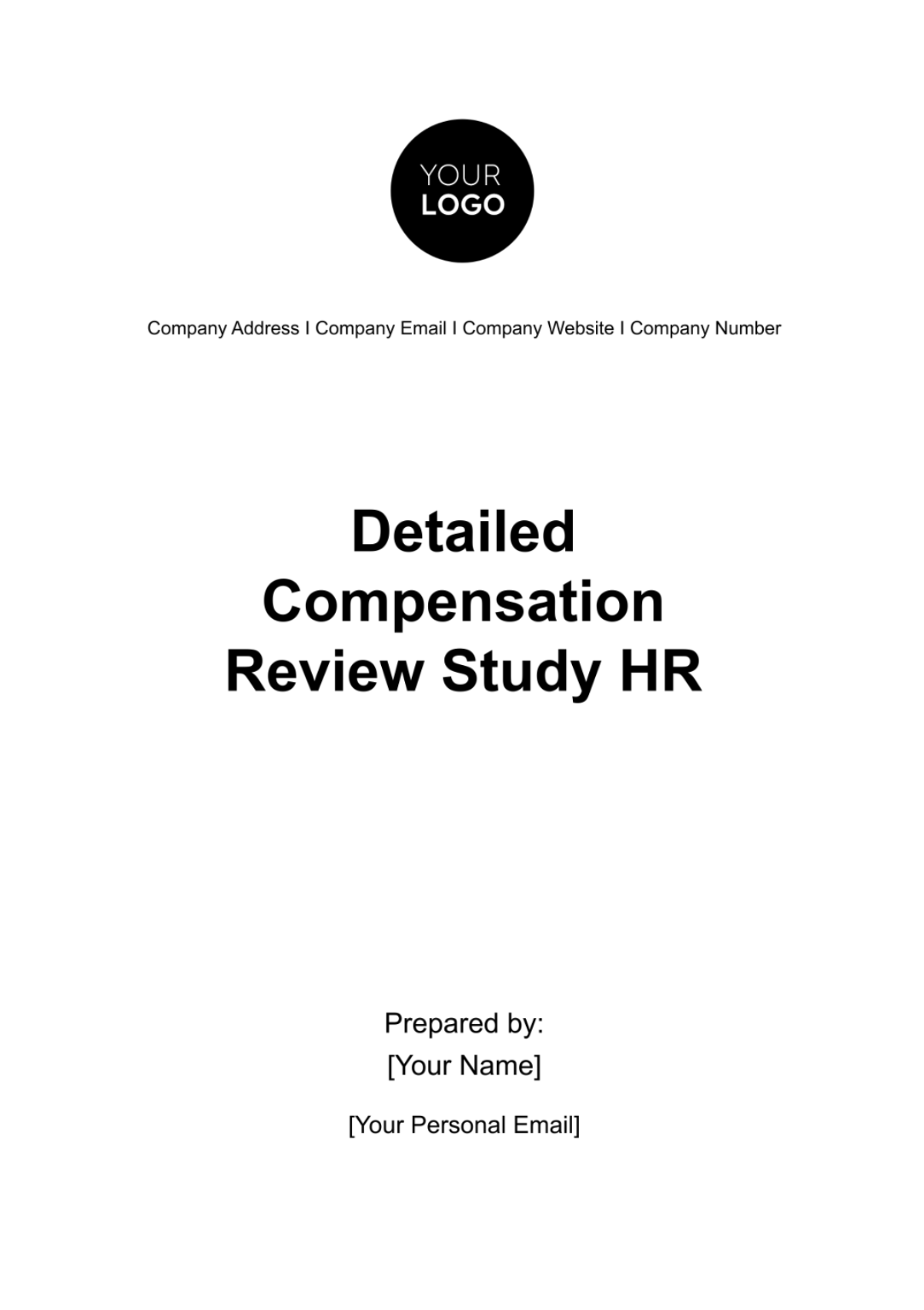 Free Detailed Compensation Review Study HR Template