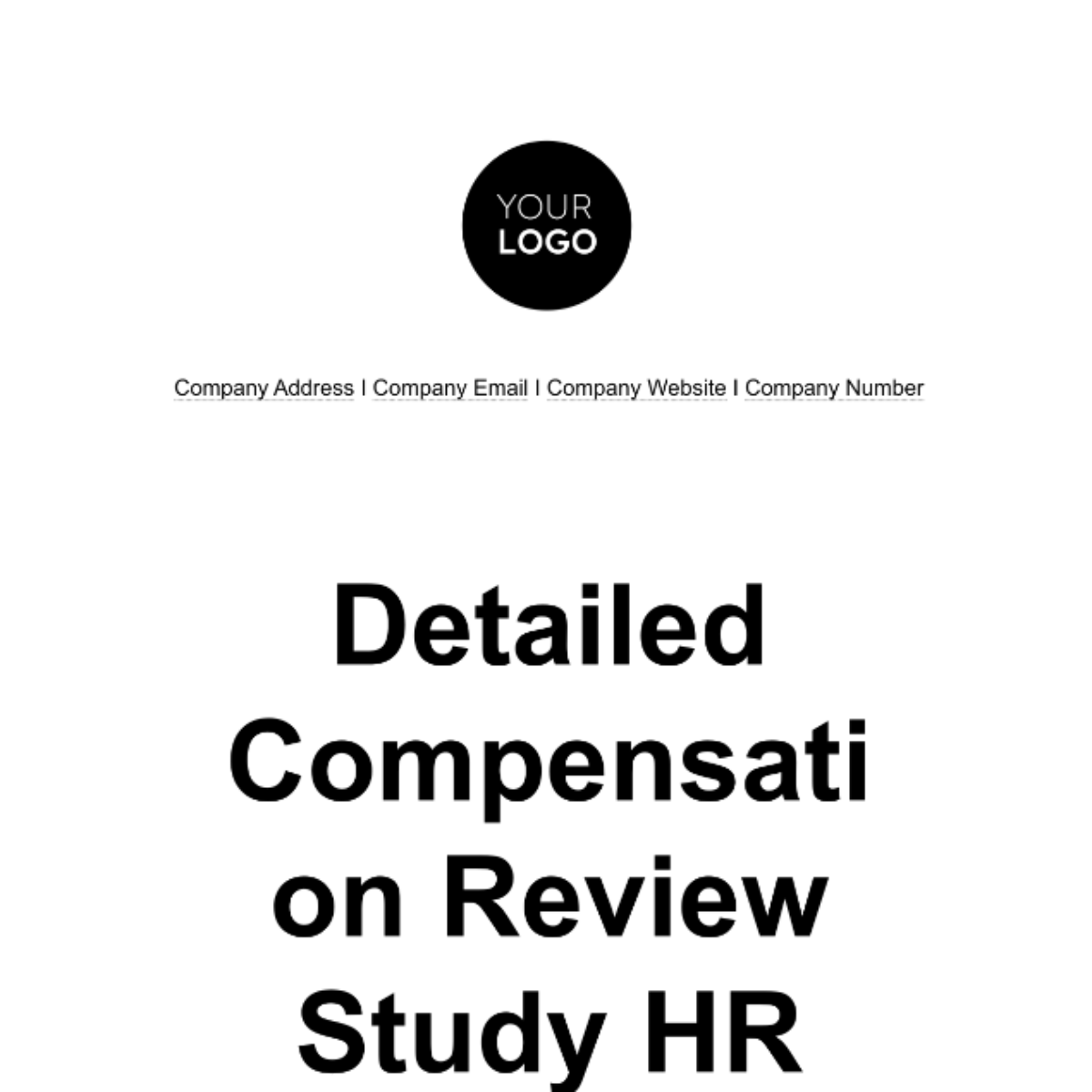 Detailed Compensation Review Study HR Template - Edit Online & Download