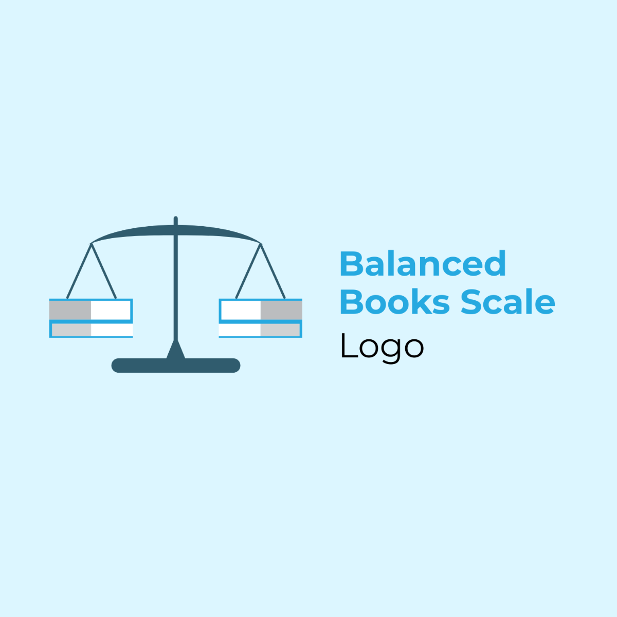 Balanced Books Scale Logo Template