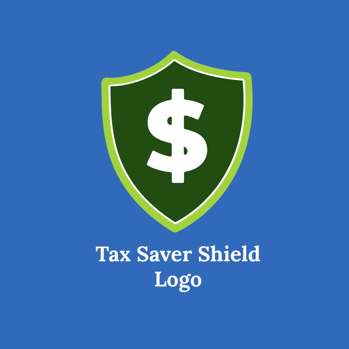 Tax Saver Shield Logo Template