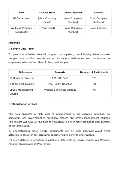 Free Wellness Program Enrollment Notice HR Template to Edit Online