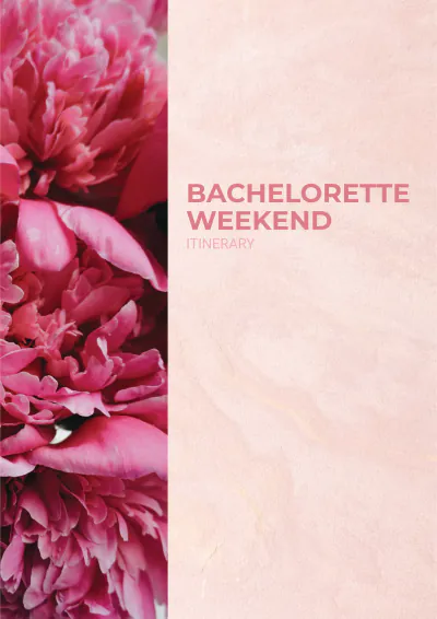 Free Bachelorette Weekend Itinerary Template to Edit Online