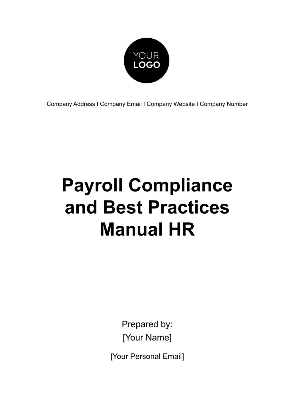 Payroll Compliance and Best Practices Manual HR Template - Edit Online & Download