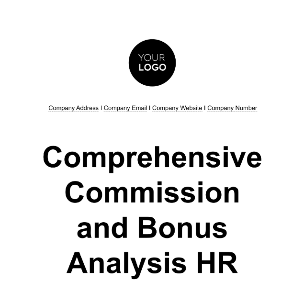 Comprehensive Commission and Bonus Analysis HR Template - Edit Online & Download