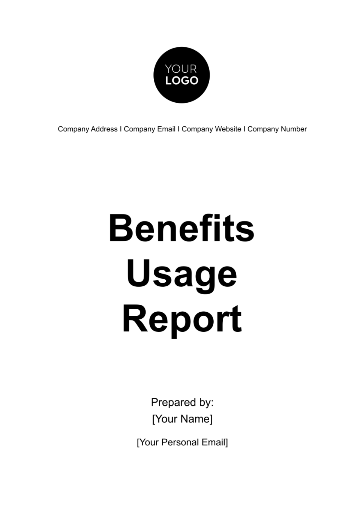 Free Benefits Usage Report HR Template