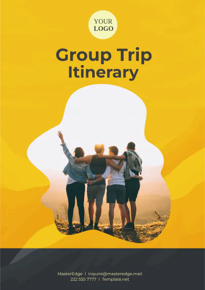 Free Group Trip Itinerary Template to Edit Online