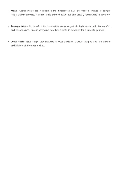 Free Group Trip Itinerary Template to Edit Online