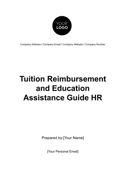 Free Tuition Reimbursement and Education Assistance Guide HR Template to Edit Online