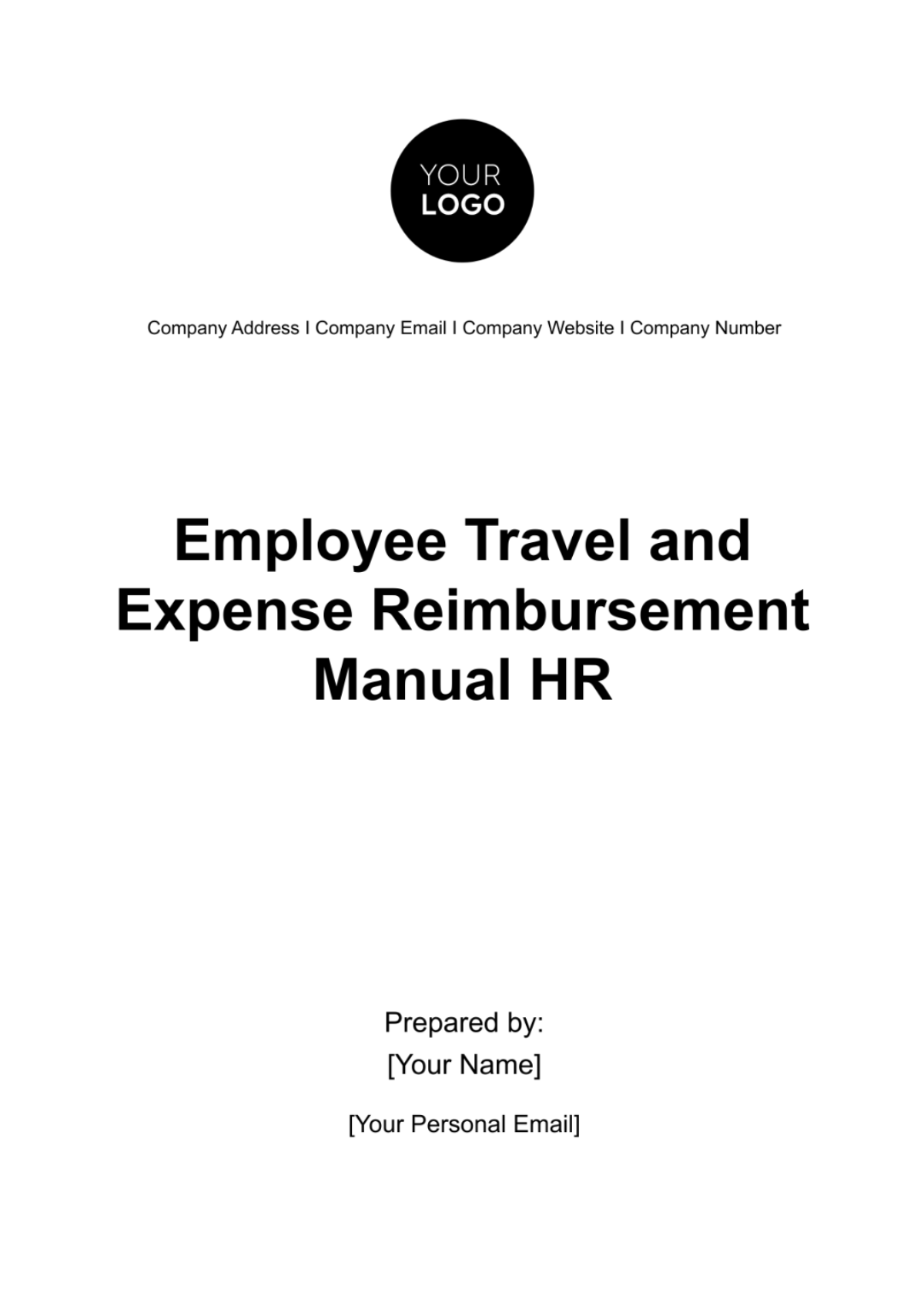 Free Employee Travel and Expense Reimbursement Manual HR Template