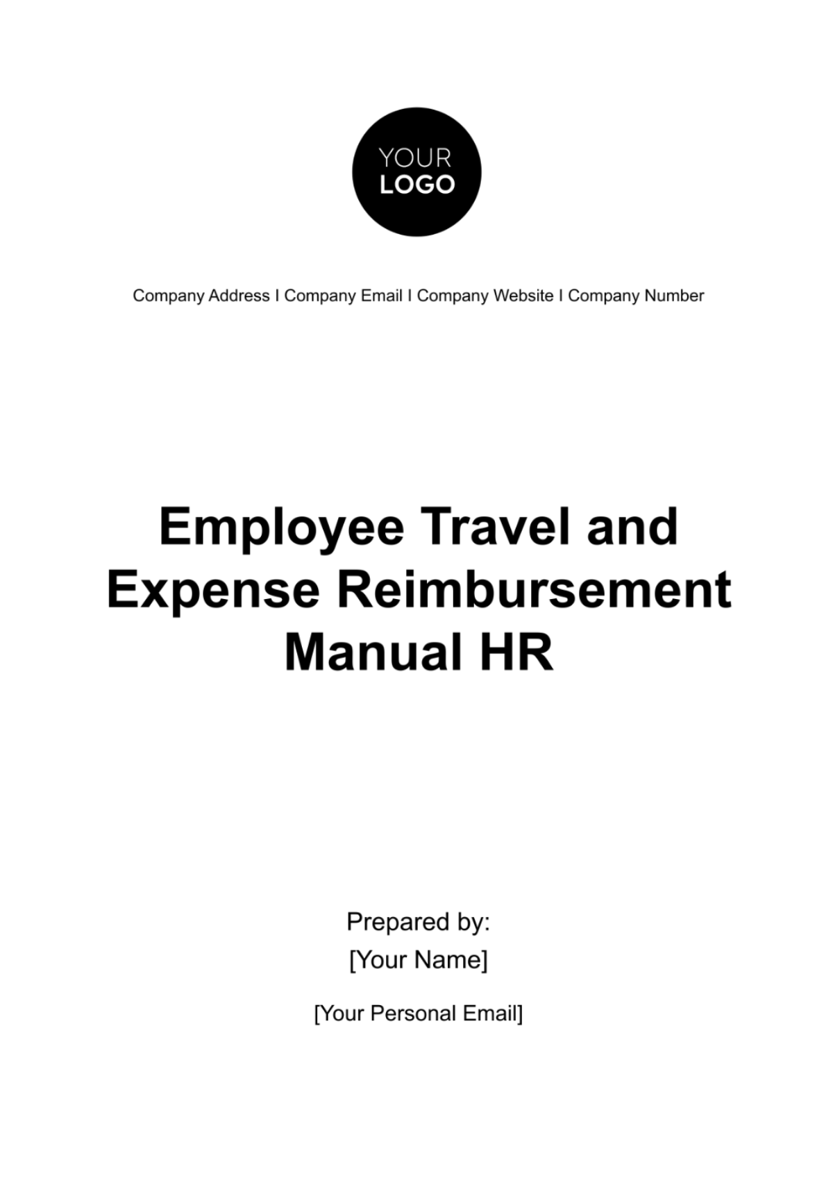 Employee Travel and Expense Reimbursement Manual HR Template - Edit Online & Download