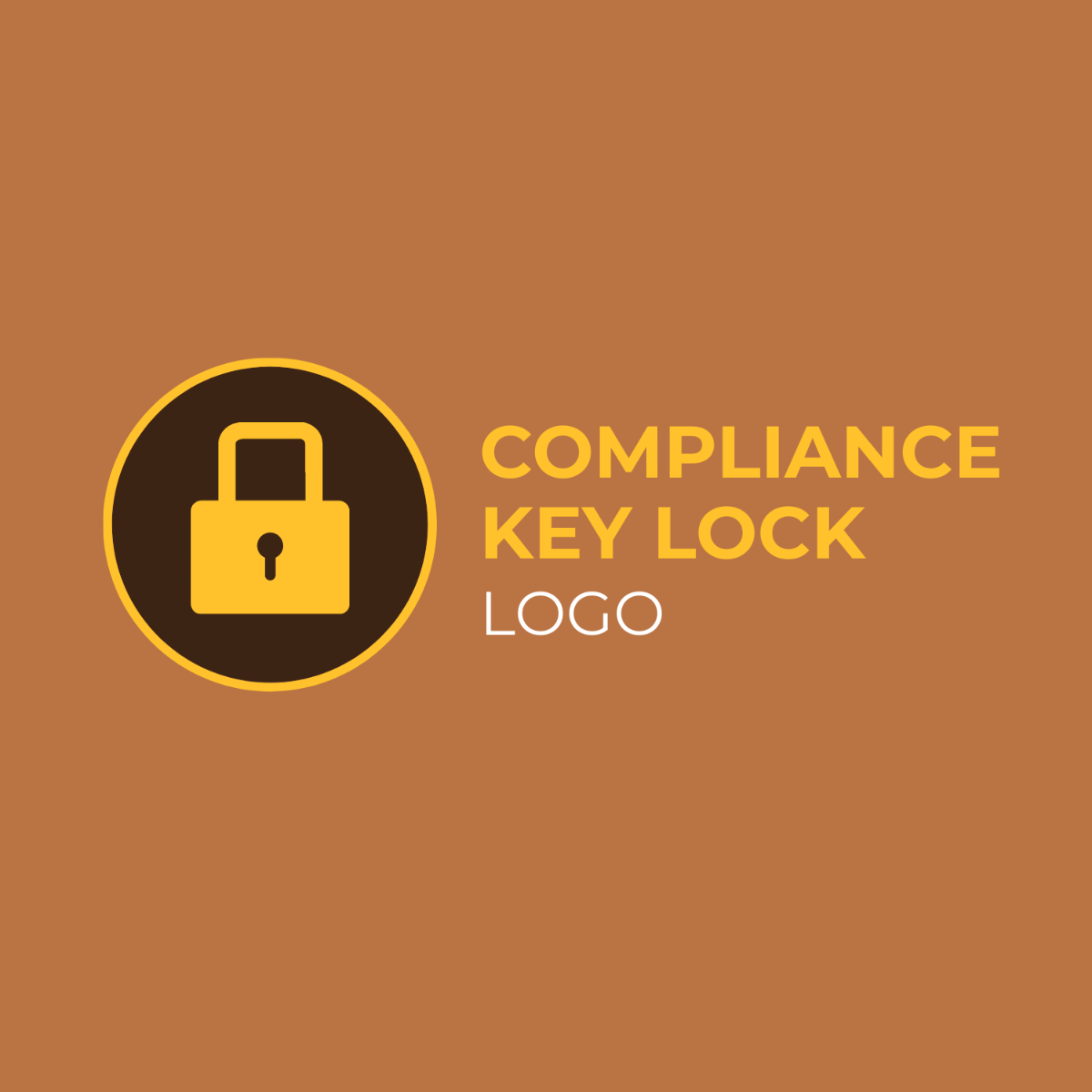 Compliance Key Lock Logo Template