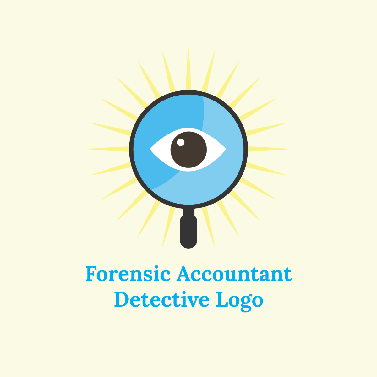 Forensic Accountant Detective Logo Template - Edit Online & Download 