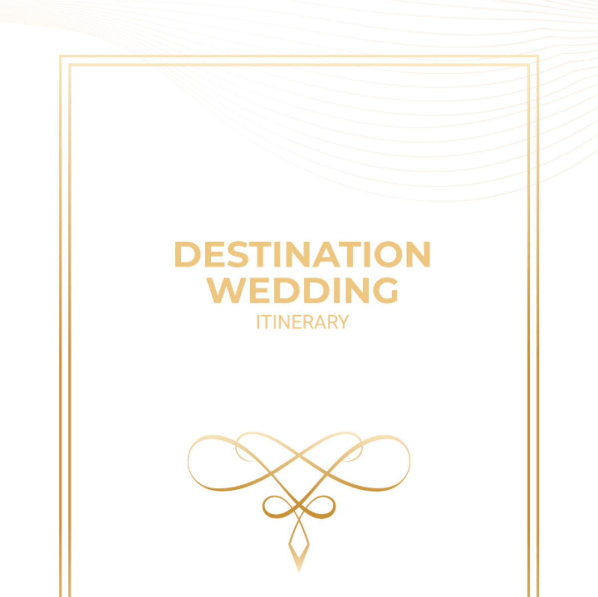 Destination Wedding Itinerary Template