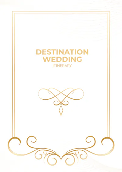 Free Destination Wedding Itinerary Template to Edit Online