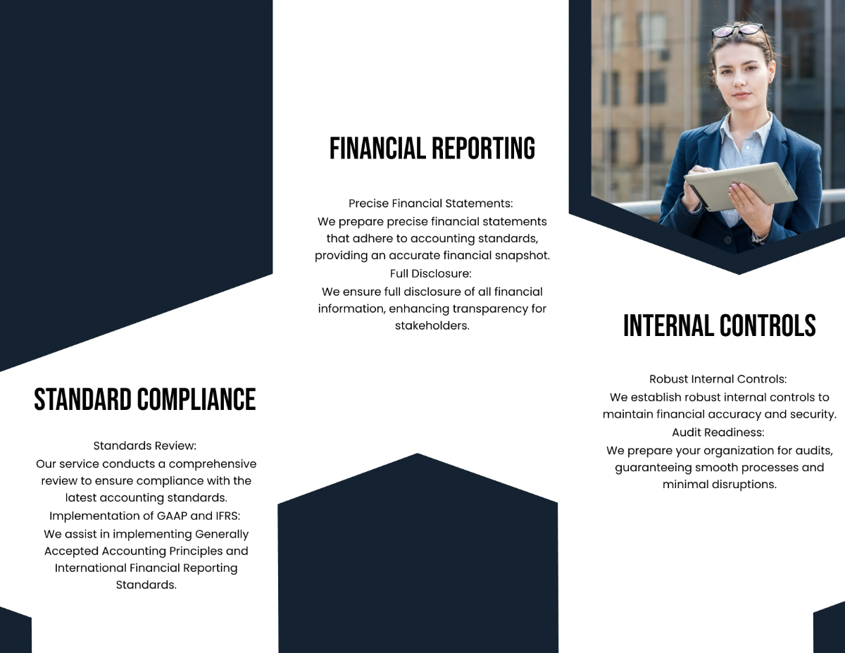 Free Adherence to Accounting Standards Brochure Template to Edit Online