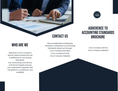 Free Adherence to Accounting Standards Brochure Template to Edit Online