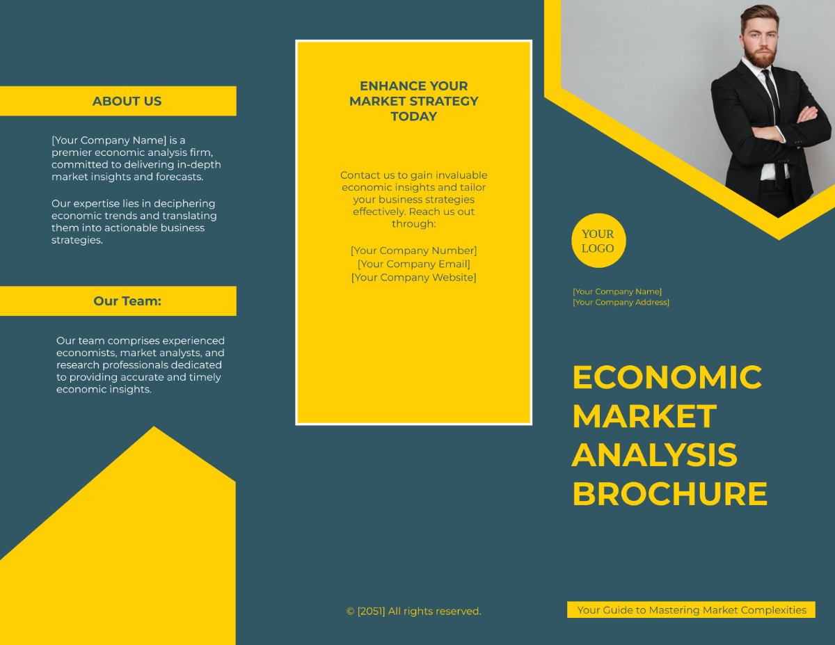 Economic Market Analysis Brochure Template
