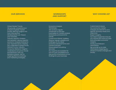 Free Economic Market Analysis Brochure Template to Edit Online