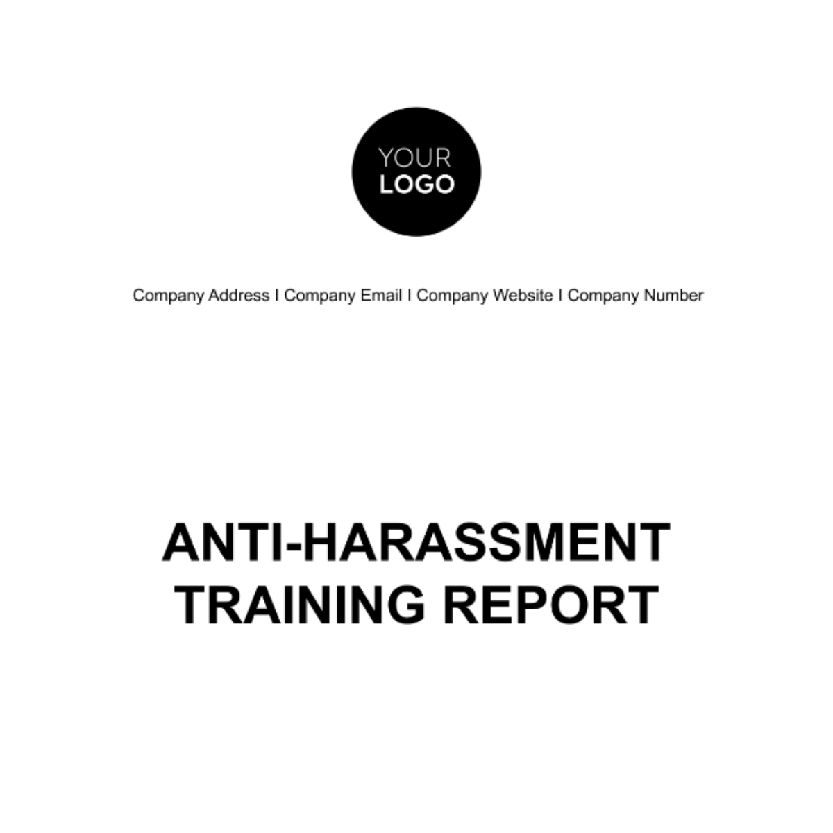 Free Anti-harassment Training Report HR Template