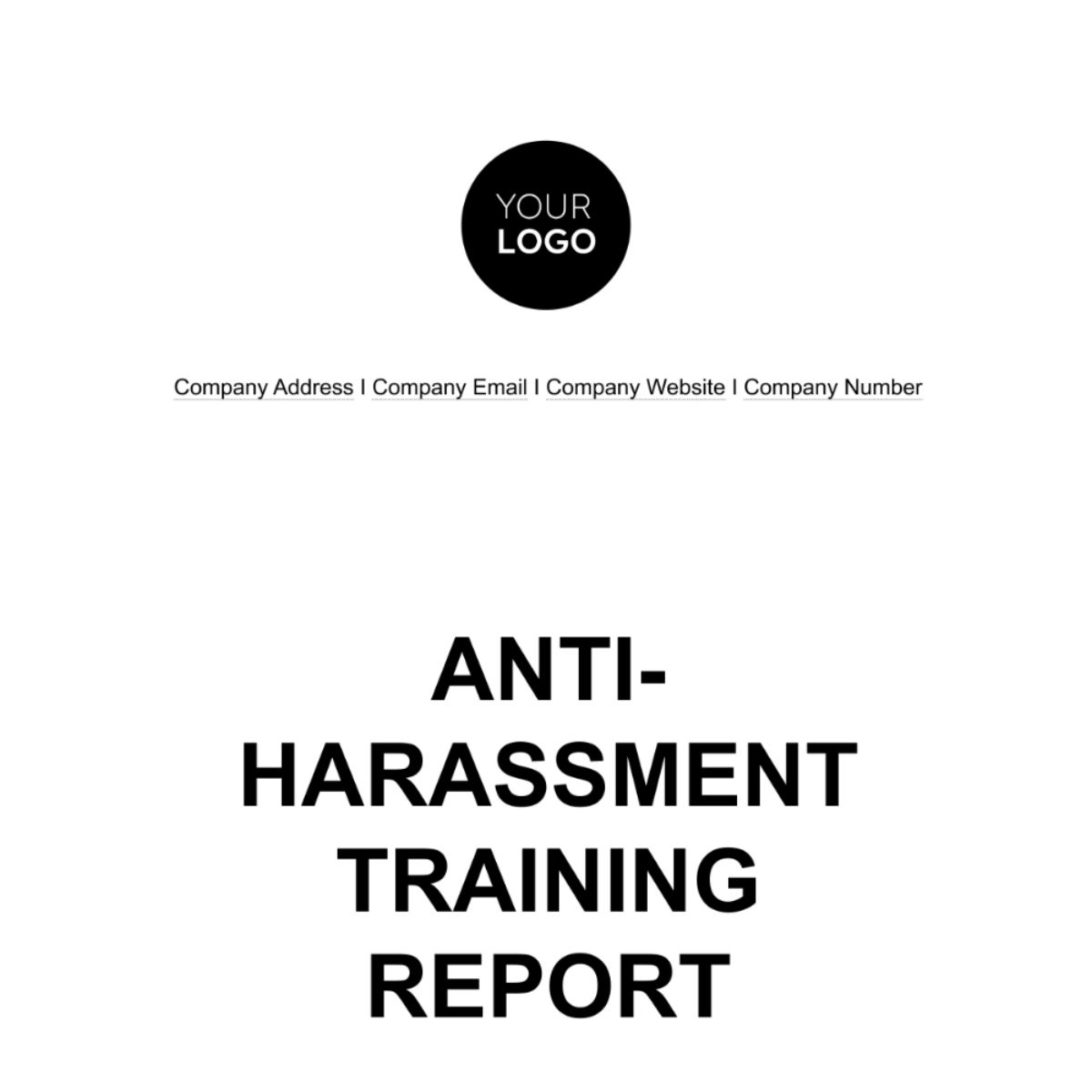 Anti-harassment Training Report HR Template - Edit Online & Download